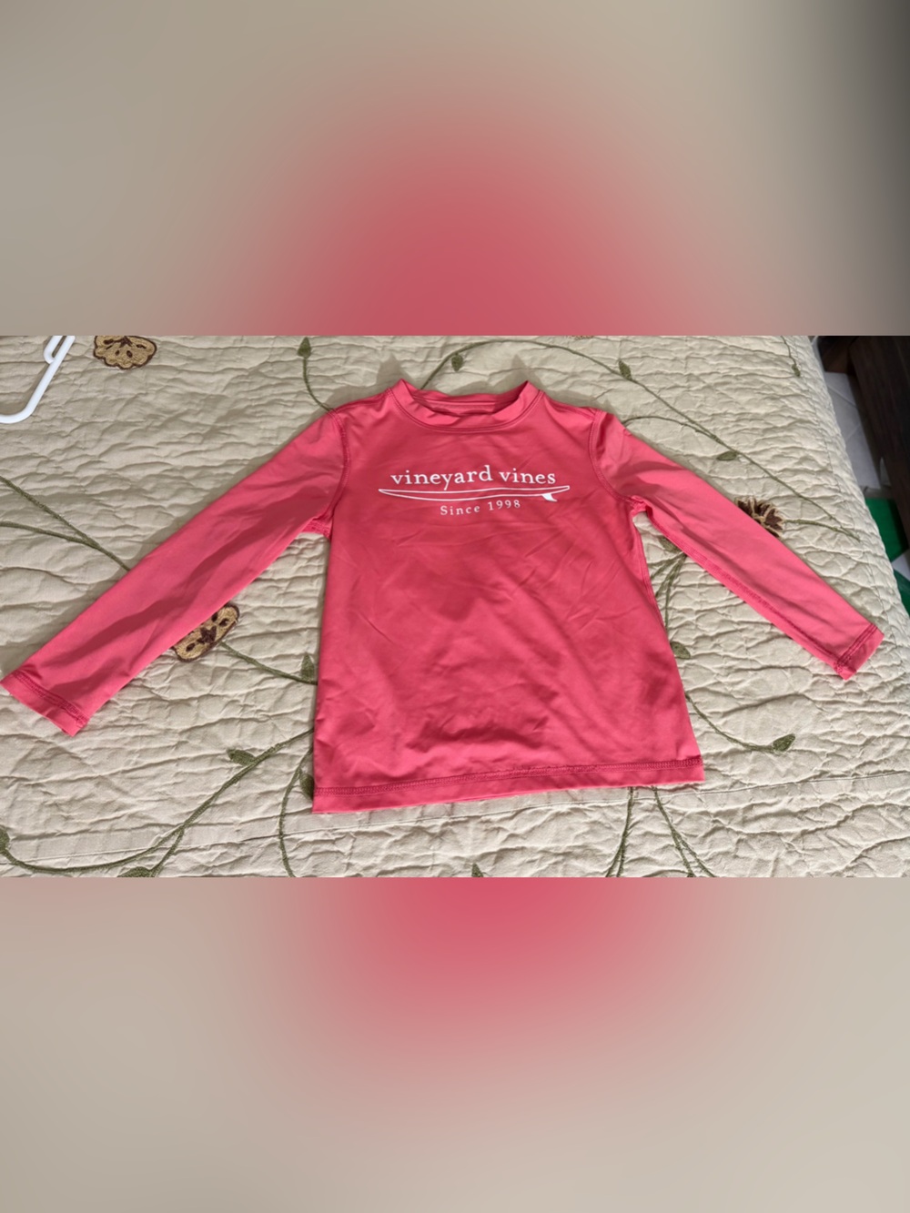 Vineyard Vines Salmon Logo Rash Guard